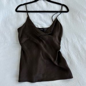 Zara brown silk